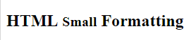 'small' tag example